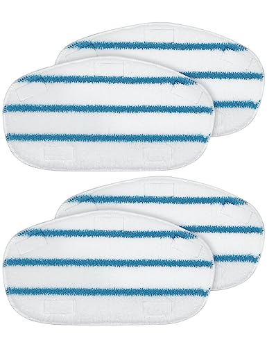 Steam Mop Pads Compatible with PurSteam ThermaPro 10-in-1 and ThermaPro 211 Steam Mop Cleaner Microfiber Pur steam Mop Replacement Pads Washable Reusable Steam Mop Pads for Steamer Floor Cleaning - color: 4 Pack-pursteam Thermapro Steamer Mop Pad