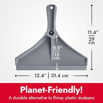 Dustpan by Ravmag- Solid Natural Silicone Rubber Construction- Stand Up Design (Short Handle) - size: Short Handle