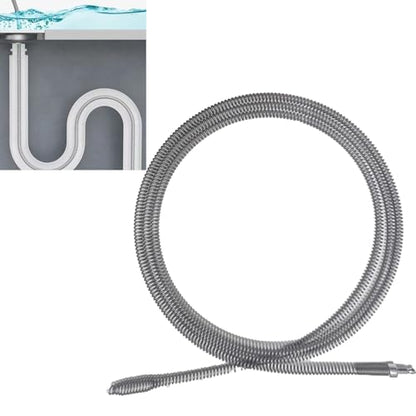 Drain Snake, Spring Drain Clog Remover with Electric Drill Connector, Durable Metal Hair Snake Tool Drain Opener for Sewer Kitchen Sink Bathroom Clogged Unblocker,1 Pcs 118.1 Inch 9.8 FT - size: 118.1 Inch