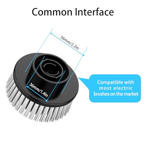TUYU Replaceable Brush Heads Electric Spin Scrubber,4 Pack Brush Heads & 4 pcs Extra Brushes Kit, Cordless Spin Scrubber Power Cleaning Brush for Bathroom Floor