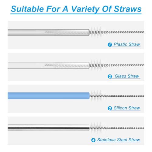 Flexible Long Drain Brush 67 Inch, Double Elastic Ended Nylon Cleaner, 2 Pcs 8 Inch Straw Hose Pipe Cleaning Brush for Sink Drain Tube, Green