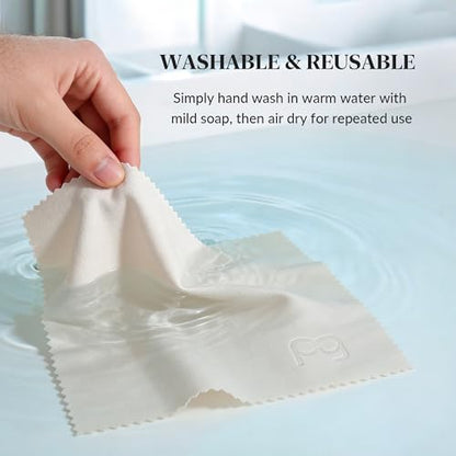6 Pack Microfiber Cleaning Cloth for Glasses - Ultra Soft Lens Cleaning Cloth for Eyeglasses, Sunglasses, Camera Lenses, Screens, iPhone, iPad - Lint-Free & Scratch-Free