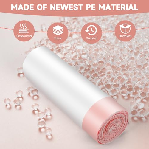 Small Trash-Bags-Bathroom 4 Gallon Drawstring Garbage-Bag - Kitchen Bedroom Car Size Unscented Clear White 90 Count Recycle Plastic Tall Liners for Office Outdoor Garden Waste Basket Can Heihaily - style: Red Drawstring-4Gal-90