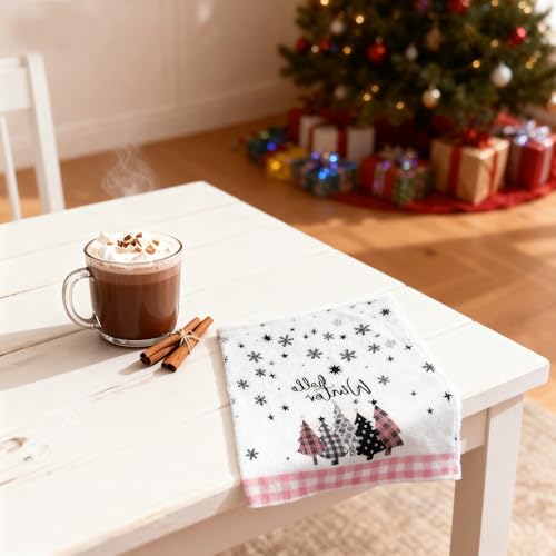 Snowman Xmas Trees Christmas Kitchen Towels Dish Towels, 18x26 Inch Daily Seasonal Winter Decoration Hand Towels Set of 4 - color: Snowman Four Pack
