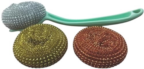 Three Piece Kitchen Scrubber Set (Green) - color: Green