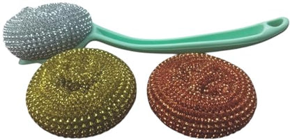 Three Piece Kitchen Scrubber Set (Green) - color: Green