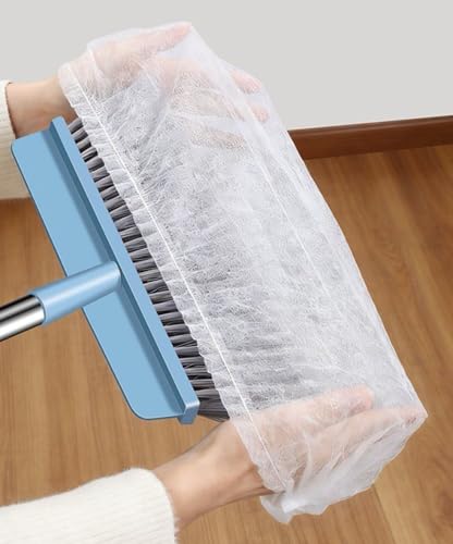100 Pcs Disposable Broom Covers, Non-Woven Sweeper Sheets for Pet Hair Removal, Effectively Traps Dust, Lint & Hair for Floor & Carpet Cleaning, Universal Fit for Most Brooms