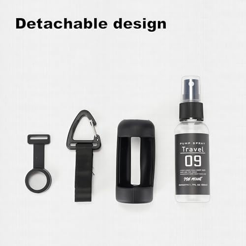 50ml Outdoor Spray Bottle - Portable Leakproof Mister with Silicone Cover & Carabiner, Fine Mist Water Sprayer for Plants, Travel, Hair Care and Cleaning Solutions