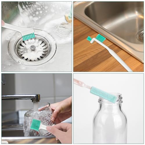 Gjinxi 8Pcs Small Cleaning Brushes for Household, Detailed Cleaning Tool, Crevice Cleaning Tool Set, Detail Tiny Scrub Cleaner Brush for Window Groove Bottle Toilet Keyboard Car Small Space Gap Corner