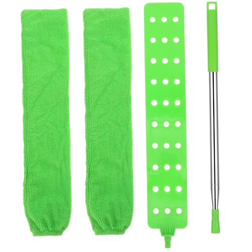 Retractable Gap Cleaning Brush with Washable Cloth Flexible Under Appliance Duster for Reach Areas Multi-Purpose Tool for Dust Removal Narrow Spaces - size: 43.00X7.50X0.20CM