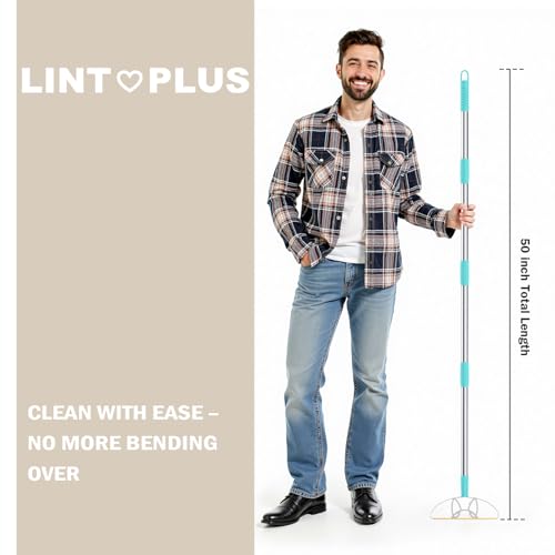 Heavy Duty Carpet Rake – 50" Ultra-Long Pet Hair Remover Tool by LINTPLUS, Deep Cleans Carpets, Rugs & Furniture | Durable Home Cleaning Scraper - size: Ultra