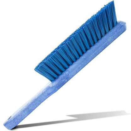SPARTA 8 Inch Soft Counter Brush with Polyester Bristles and 5 Inch Handle, Color Coded Handheld Broom for Tables Countertops and Foodservice Surfaces, 13 Inch Overall Length, Blue, Pack of 6 - color: Blue