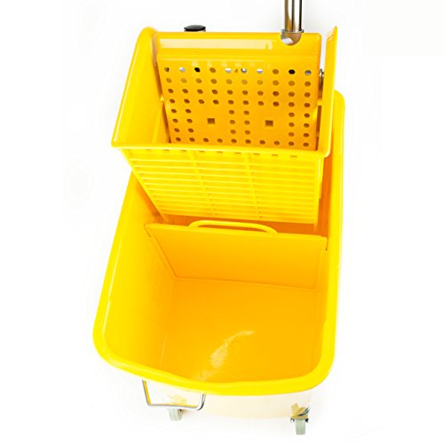 RKMW24-Y Side Press Wringer Replacement for Commercial Mop Bucket 24 qt / 6 gal (Yellow)