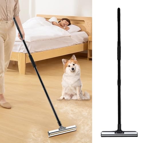 Yoidesu Carpet Rake for Pet Hair Removal, Washable Reusable Pet Hair Remover with Adjustable Long Handle, Cat Dog Carpet Rake Scraper with Ultra Thin Metal Teeth