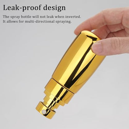 Cosywell Travel Spray Bottle 3 Pack 2oz 60ml Leak Proof TSA Approved Fine Mist Spray Bottle Empty Plastic Refillable Containers for Hair Perfume Toners Rose Water Cosmetics(Gold+Pink+Clear) - color: Gold+Pink+Clear, size: 2 oz