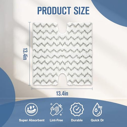 8 Pack Steam Mop Replacement Pads Compatible with Shark Genius Steam Mop S5003D S5002Q S5004 S6001W S6001WM S6002 & Lift-Away Pro Steam Mop S3973 S3973D S3973WM, Washable Microfiber Mop Pads Reusable - color: 8 Pack Stripe