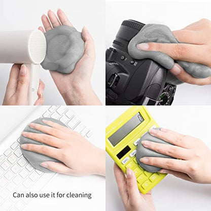 CLICK CLEAN Cleaning Gel for Car, 7oz Car Detailing Tools, Cleaning Putty Gel, Car Interior Cleaner Universal Dust Cleaner for Keyboard, Laptop, Air Vents - color: Gray