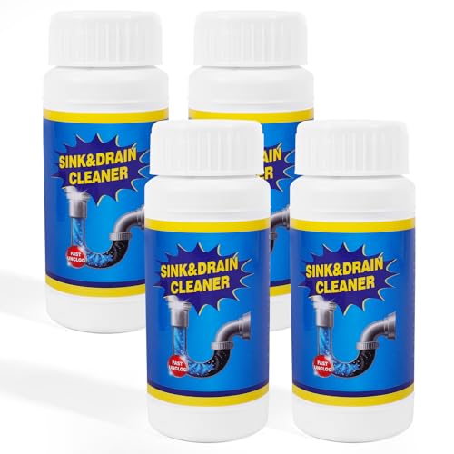 Sink Drain Cleaner Powder: Drain Clog Remover for Kitchen Bathroom Tubs and Showers - Improve Water Flow and Support Home Plumbing (400g)