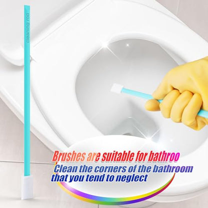 30Pcs Disposable Crevice Cleaning Brushes for Small Spaces, Detail Gaps Scrub Cleaner Brush Set for Toilet Bowl Corner, Household Cleaning Tool Supplies for Window Track, Door Grooves