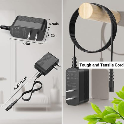 9V Power Supply for Labigo Electric Spin Scrubber LA1 Pro Charger for Voweek Electric Spin Scrubber AC Adapter Compatible with Voweek VWS211 SP02 for Labigo LA1 Pro Cordless Cleaning Brush Power Cord
