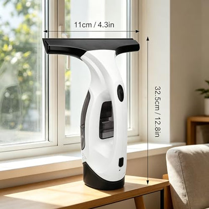 2200mAh Electric Window Cleaner Tool, Window Vacuum Squeegee Cordless, for Efficiently Spraying, Wiping and Vacuuming Windows, Mirrors, Shower Glass, Tiles (US Plug