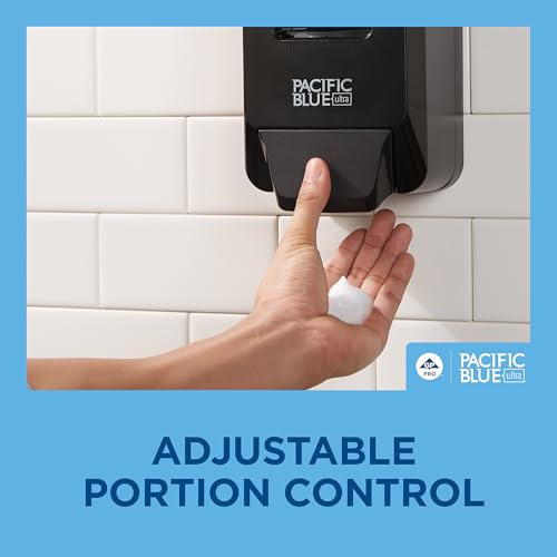 Georgia-Pacific (53057) Pacific Blue Ultra Manual Push Soap Dispenser, Wall Mounted, Easy to Install & Maintain