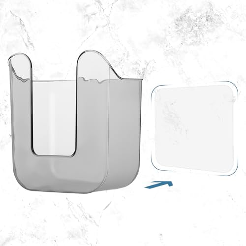 Flushable Wipes Dispenser Wall-Mounted Tissue Box Kitchen Wipes Storage Wipe Holder for Bathroom Bedroom Kitchen Toilet (Translucent Gray) - color: Transparent Gray