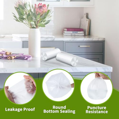 1.2 Gallon Small Trash Bags - 150 Count Clear Mini Garbage Bags Bathroom Trash Bags for Bedroom Office Wastebasket Small Trash Can Liners Unscented - color: 1.2Gal-Clear-150pcs