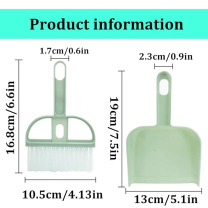 Mini Dustpan and Brush Set, Portable Exquisite Pet Waste Cleaning Kit, Hamster Sand Scooper Cage Cleaning Tool for Small Pets Guinea Pigs Hedgehogs Hamsters Chinchillas Rabbits (Pink) - color: pink