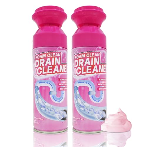 Foam Drain Cleaner, Drain Sink Cleaner and Deodorizer, Clog Remover for Kitchen, Sinks, Tubs (2 Pcs) - size: 2 Pcs