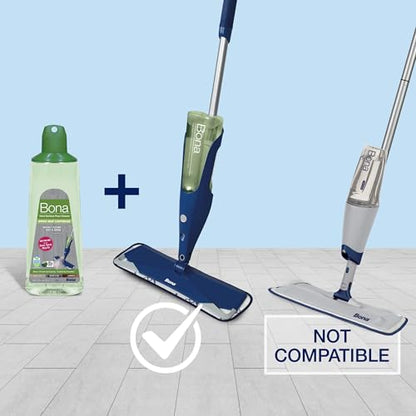 Bona Multi-Surface Hard Floor Cleaner Spray Mop Cartridge - 34 fl oz - Unscented - Refillable - Residue-Free Floor Cleaning Solution for Bona Spray Mops - Stone, Tile, Laminate, and Vinyl Floors - size: 34 Fl Oz (Pack of 1)