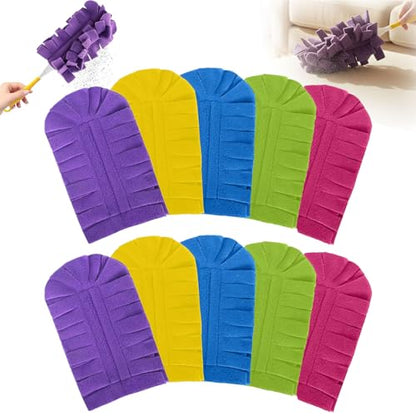 Reusable Dusters for Cleaning, 360° Washable Duster Pads, Heavy Duty Reusable Duster Refills, Electrostatic Fleece Dusting Pads for Home & Office (10PC-Mix) - color: 10pc-mix