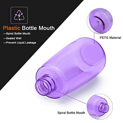 Cosywell Fine Mist Spray Bottle 3.4oz/ 100ml Empty Cosmetic Refillable Travel Containers Plastic Hair Spray Bottle Sprayer for Perfume Skincare Makeup Lotion (8color) - color: 8color