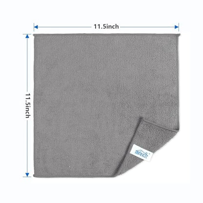 HOMEXCEL Grey Microfiber Cleaning Cloth, 8 Pack Cleaning Towels for Kitchen, Lint Free, Scratch-Free, Highly Absorbent, and Reusable Cleaning Rags for House, Window and Glass, Cars, 11.5 X11.5 inch - color: Grey
