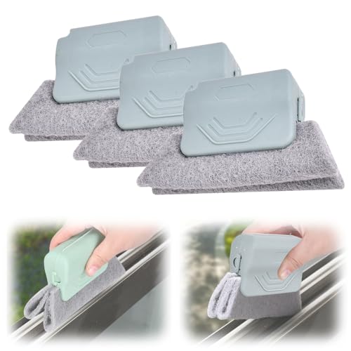 Magic Window Track Cleaner, 2026 New Window Groove Cleaning Brush, Handheld Window Track Cleaning Tools for Window lides Gaps, Sliding Door Track, Tile Lines Shutter Car Vents (Gray*3) - color: Gray*3