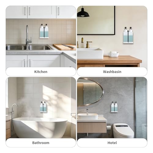 Shampoo and Conditioner Dispenser, Shower Soap Dispenser Wall Mounted 10fl oz/300ml *2 Chamber Shampoo Bottles Refillable with Black Pump for Bathroom Hotel, White - color: White 2 Chamber