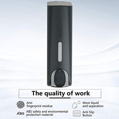 AUMIO Shampoo and Conditioner Dispenser, No Drill Wall Mounted Shower Dispenser, Black, Single Chamber, 350ml - color: Black 1 Chamber
