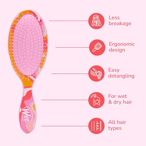 Wet Brush Original Detangler, Ice Cream (Sun Days), Ultra-Soft IntelliFlex Bristles Glide Through Tangles, Detangling Hair Brush (Wet & Dry), Women & Men, Limited Edition - color: Sun Days Ice Cream