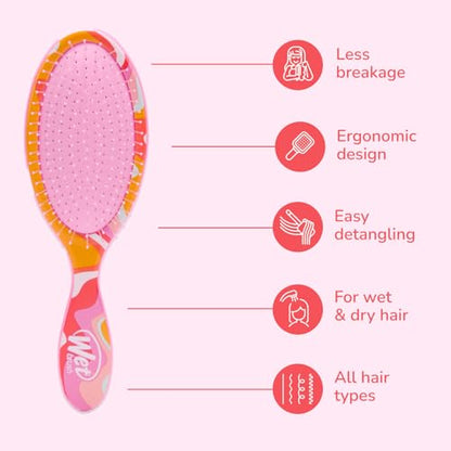 Wet Brush Original Detangler, Ice Cream (Sun Days), Ultra-Soft IntelliFlex Bristles Glide Through Tangles, Detangling Hair Brush (Wet & Dry), Women & Men, Limited Edition - color: Sun Days Ice Cream