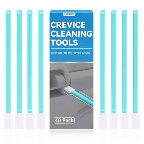 Lumkew 40pcs Crevice Cleaning Brush Tool, Disposable Toilet Brush for Toilet Seat Gaps, Crack and Crevice Cleaner Tools, Blue