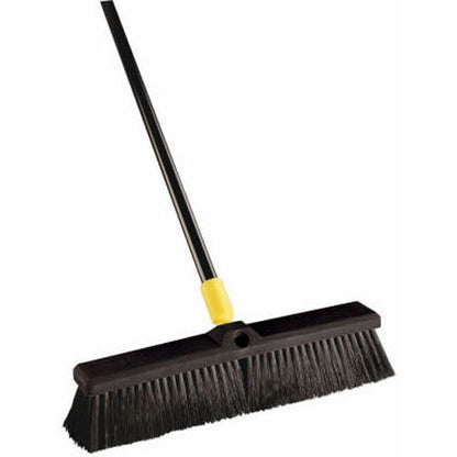 Quickie Bulldozer 18-Inch Smooth Surface Push Broom, Heavy Duty Broom, Cleaning Sweeping Indoor and Outdoor Use - size: 18 Inch, style: Smooth Surface