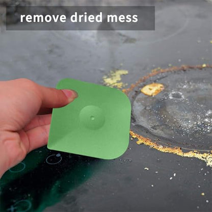 Plastic Pan Dish Pot Food Kitchen Scraper Tool Set, 3 pcs Nylon Plastic Cast Iron Skillet Cleaner Scrubber Scrapper, Kitchen Scraper Non-Scratch (Green) - color: Green, size: 3-Pack