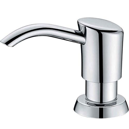 GAGALIFE Built in Sink Soap Dispenser or Lotion Dispenser for Kitchen Sink, Chrome ABS Pump Head, with 17 Ounce Large PET Soap Bottle - color: Chrome