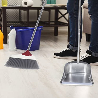 Healifty 1set Broom and Dustpan Handle for Easy Cleaning Home Office and Kitchen Soft Bristles for Efficient Dust Collection and Versatile Use - color: Color15