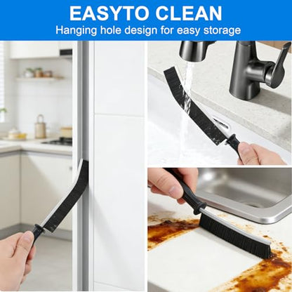 3 Pcs Crevice Cleaning Brush,Multifunctional Cleaning Brush Tool for Deep Cleaning Tight Spaces, Kitchen, Bathroom, Window Frames, Sinks, Vehicle, Faucets, Toilet,Pet Hair Removal