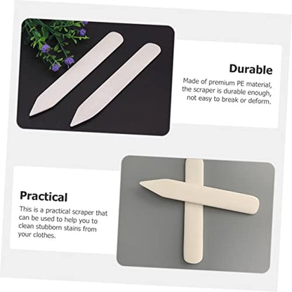 GARVALON Laundry Stain Remover Household Bone Folder Tool Clothing Scraping Tool Clothing Stain Scraper Fuzz Shaver Fur Removing Lint Remover Foldable Carpet Lint Scraper Rug or