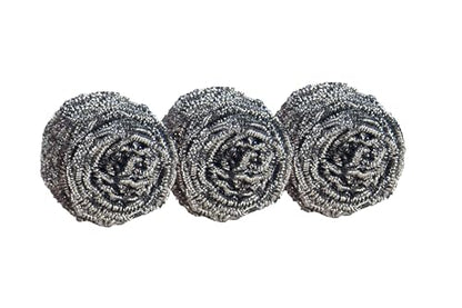 Scotch-Brite Stainless Steel Scrubbers, Ideal for Uncoated Cookware, 16 Scrubbers