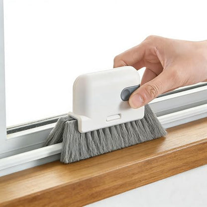 3-in-1 Removable Window Slot Brush,New Window Groove Cleaning Brush, Portable Window Track Cleaner Window Groove Cleaning Brush Tools with Hidden Scraper for Home Window Groove (Gray-2PCS) - color: Gray-2pcs