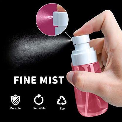 Cosywell Fine Mist Spray Bottle 3.4oz/ 100ml Empty Cosmetic Refillable Travel Containers Plastic Hair Spray Bottle Sprayer for Perfume Skincare Makeup Lotion (6color2purple) - color: 6color2purple