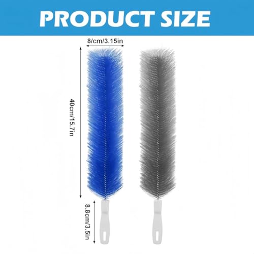 Bendable Microfiber Head, Fan Cleaner Brush Reusable Dust Remover Washable ldeal for Ceiling Fan, Air Conditioner, Dryer Vent, Car Vents and Household Surface Cleaning (Mixed × 4) - color: Mixed × 4